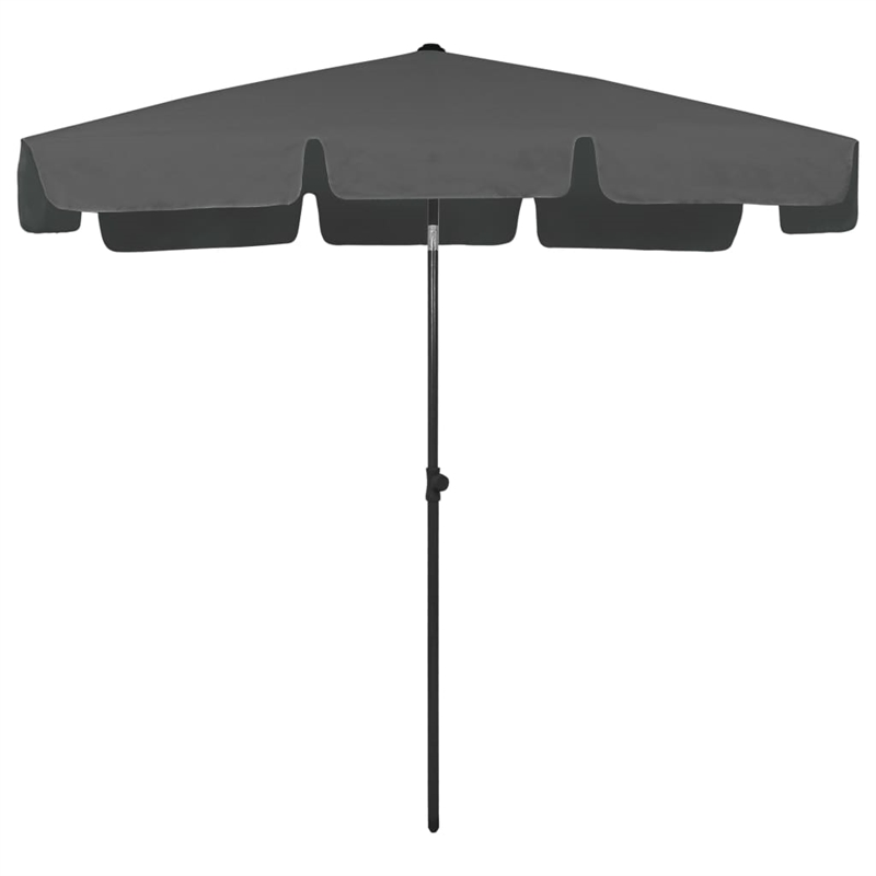 vidaXL UV-Resistant Beach Parasol in Anthracite