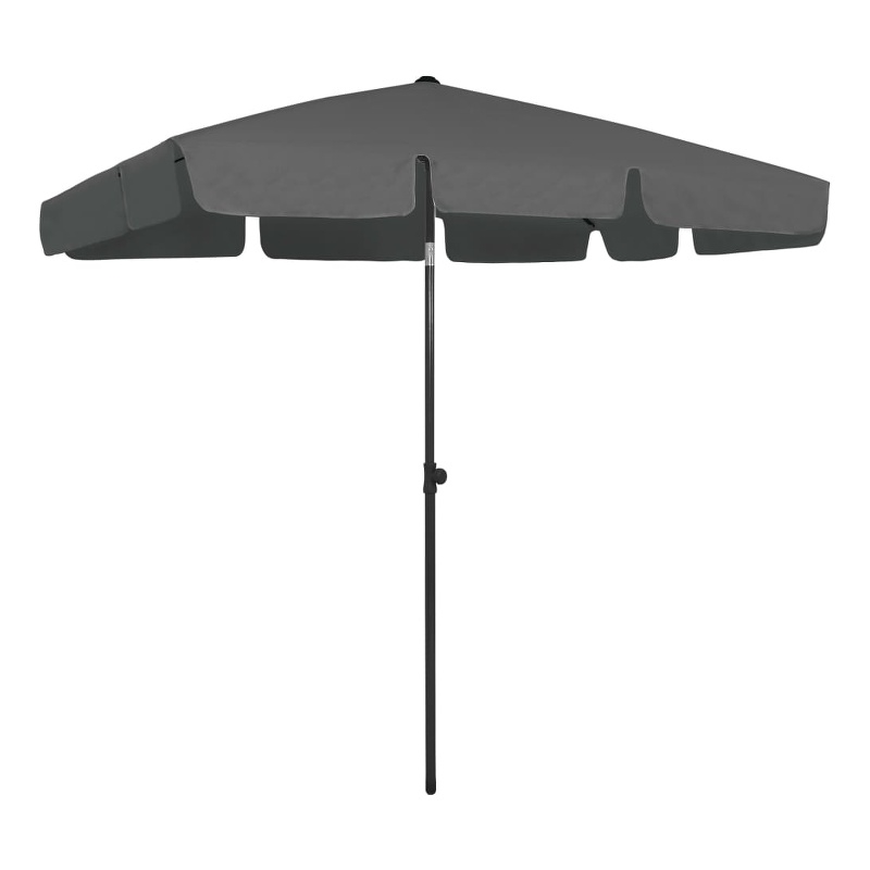vidaXL UV-Resistant Beach Parasol in Anthracite