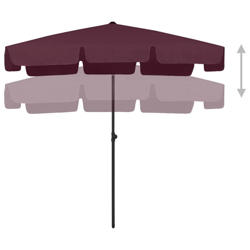 vidaXL Beach Parasol Bordeaux Red
