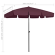 vidaXL Beach Parasol Bordeaux Red