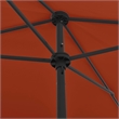 vidaXL Tiltable Beach Parasol in Terracotta