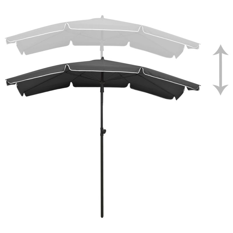 vidaXL Tiltable Garden Parasol in Anthracite