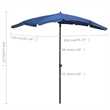 vidaXL Garden Parasol in Azure Blue