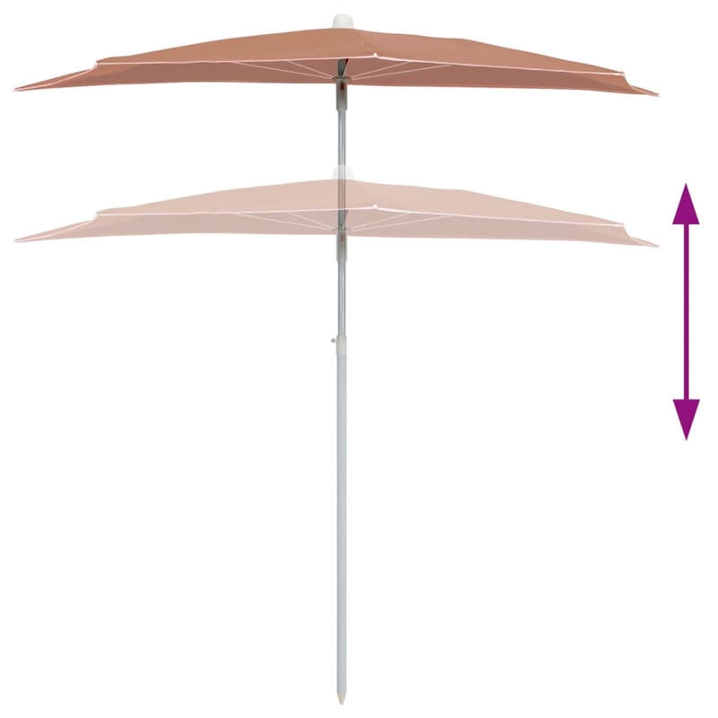 vidaXL Garden Parasol in Terracotta