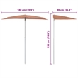 vidaXL Garden Parasol in Terracotta
