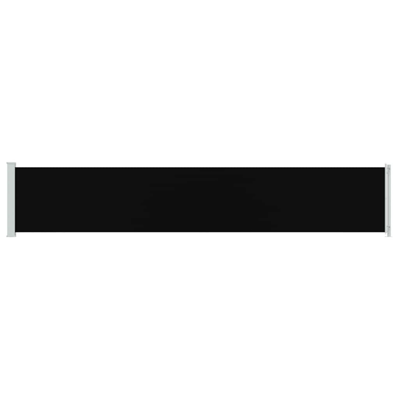 vidaXL Side Awning with Powder-coated Steel in Black
