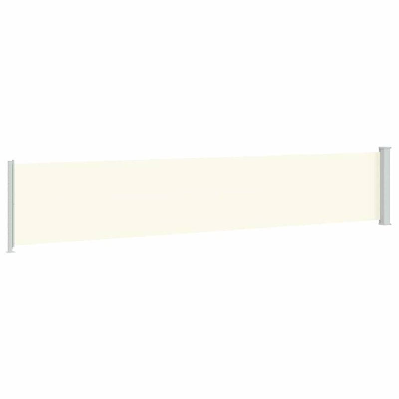 vidaXL 46.1 x 236.2 in Side Awning with PU coating in Cream