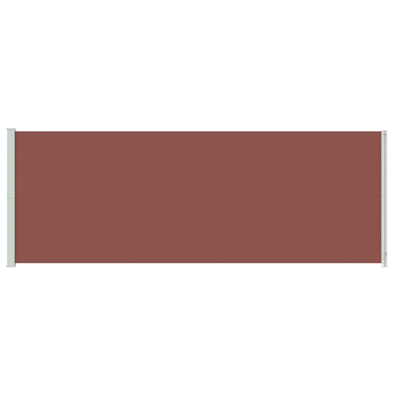 vidaXL Retractable Side Awning with PU coating in Brown