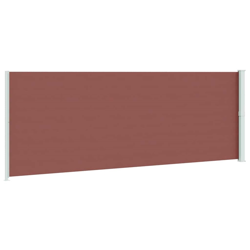 vidaXL Retractable Side Awning with PU coating in Brown