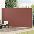 vidaXL Retractable Side Awning with PU coating in Brown