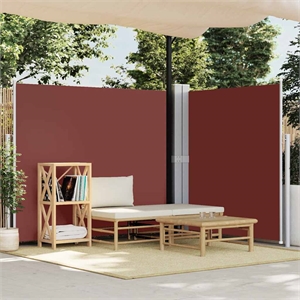 vidaXL 70.9 x 236.2 in Aluminum Side Awning with PU coating in Brown