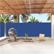 vidaXL Side Awning with PU Coating in Blue