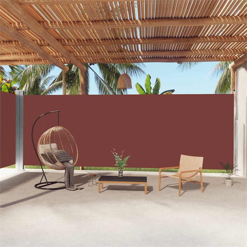 vidaXL Side Awning in Brown