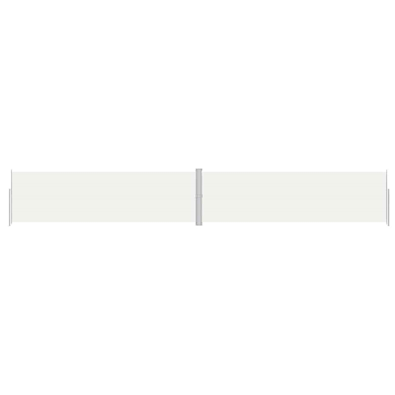 vidaXL Large Side Awning with PU Coating in Cream
