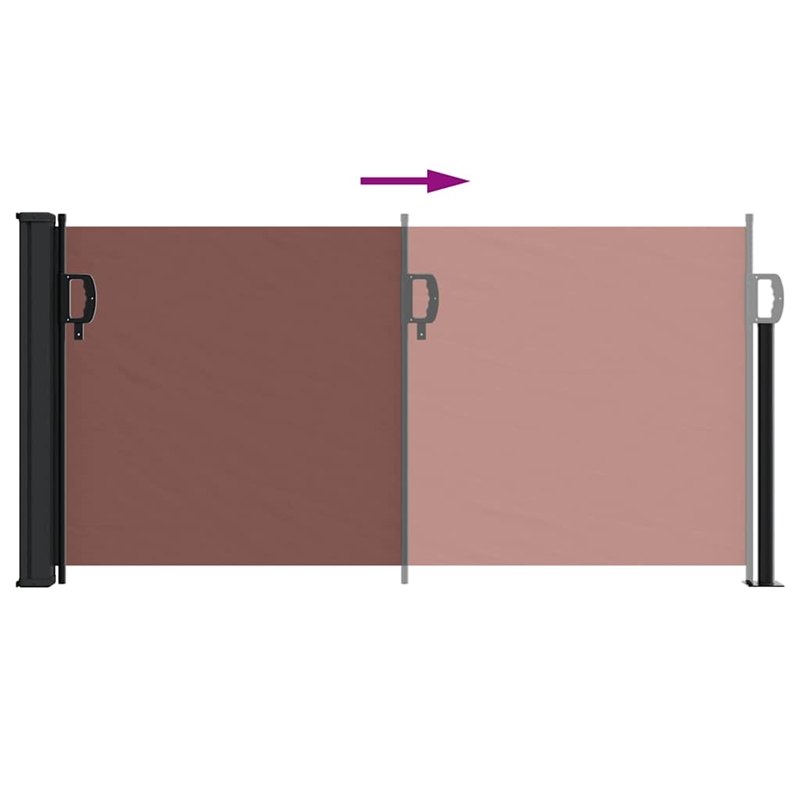 vidaXL Retractable Side Awning in Brown