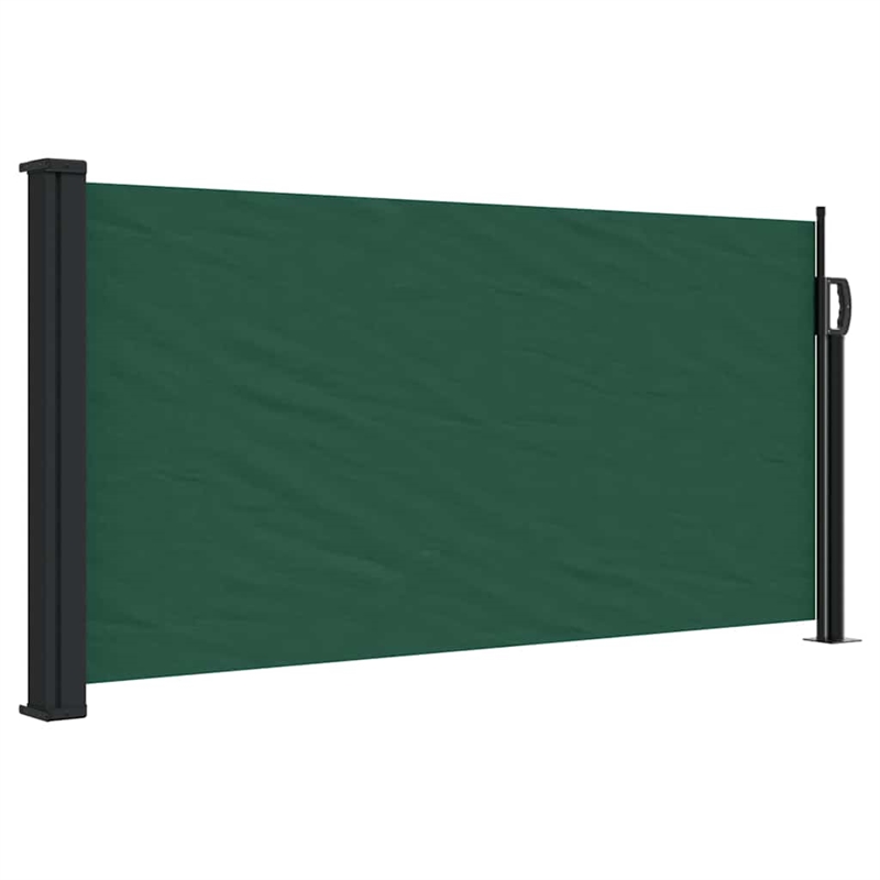 vidaXL Retractable Side Awning in Dark Green