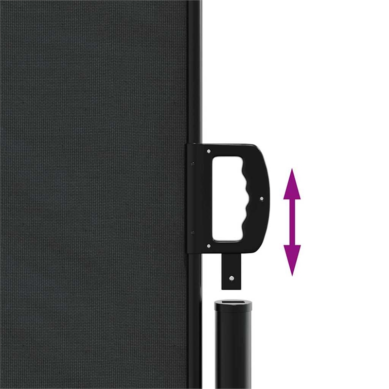 vidaXL Retractable Side Awning in Black
