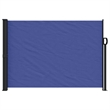 vidaXL Large Retractable Side Awning with PU Coating in Blue