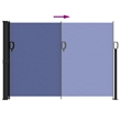 vidaXL Large Retractable Side Awning with PU Coating in Blue