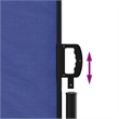 vidaXL Large Retractable Side Awning with PU Coating in Blue
