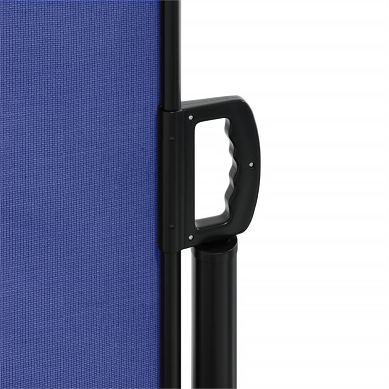 vidaXL Large Retractable Side Awning with PU Coating in Blue