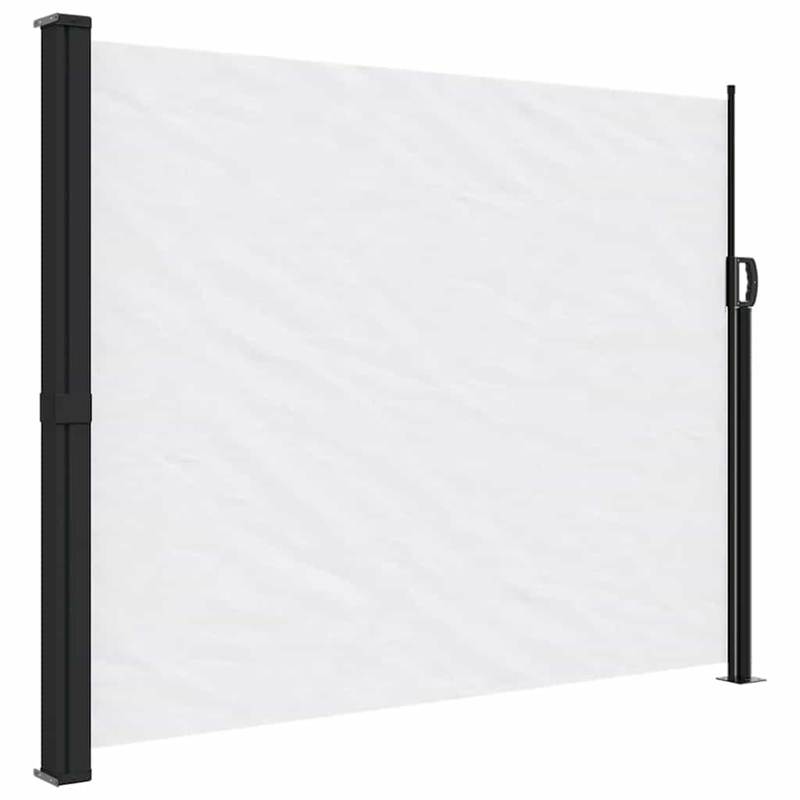 vidaXL Retractable Side Awning with PU Coating in White