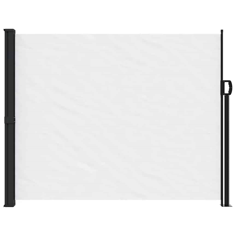 vidaXL Retractable Side Awning with PU Coating in White