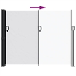vidaXL Retractable Side Awning with PU Coating in White