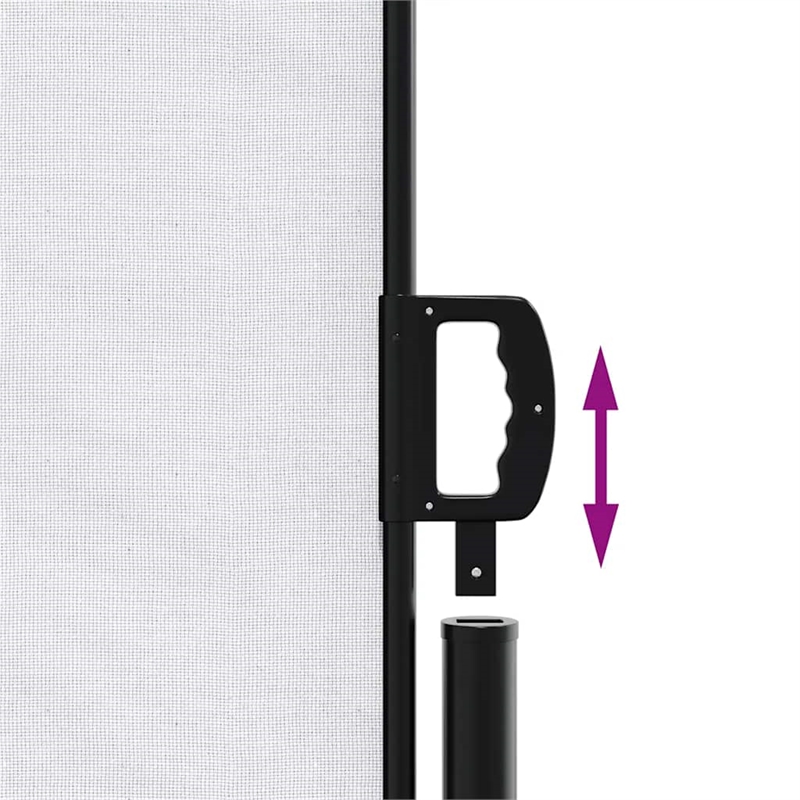 vidaXL Retractable Side Awning with PU Coating in White