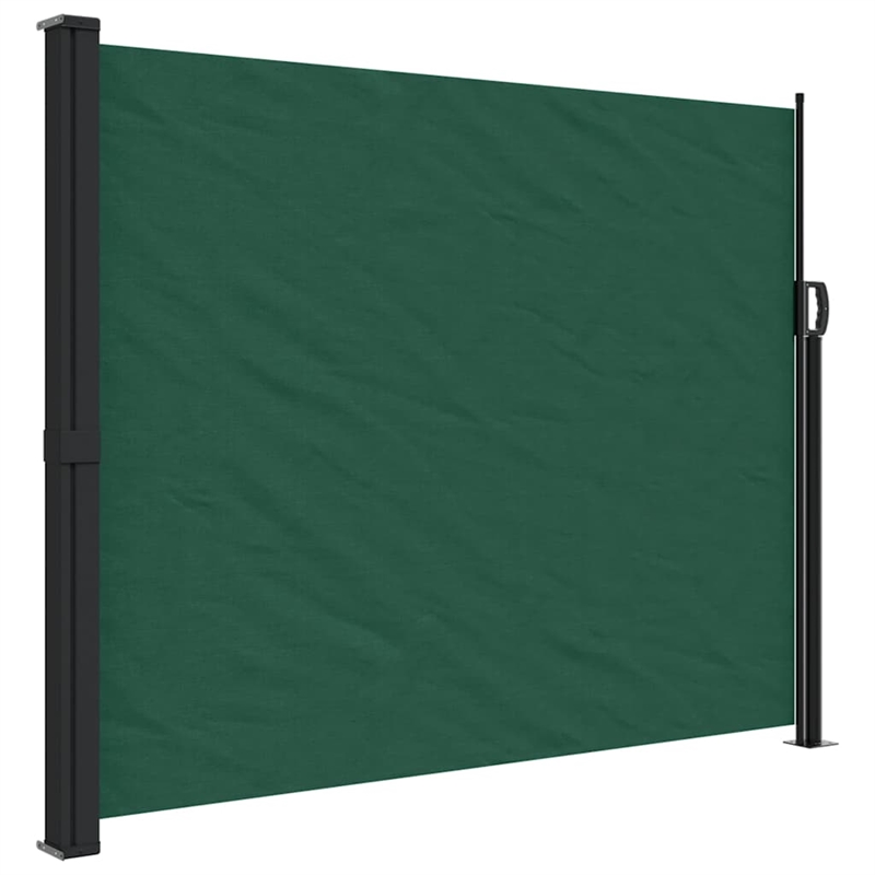 vidaXL Retractable Side Awning in Dark Green