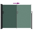 vidaXL Retractable Side Awning in Dark Green
