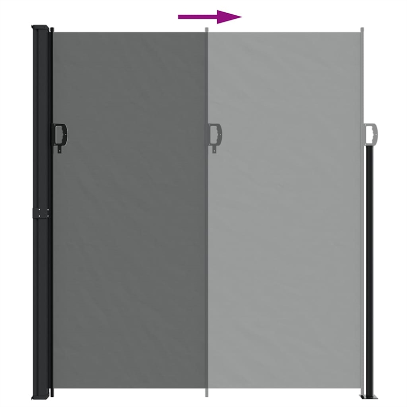 vidaXL Retractable Side Awning in Anthracite