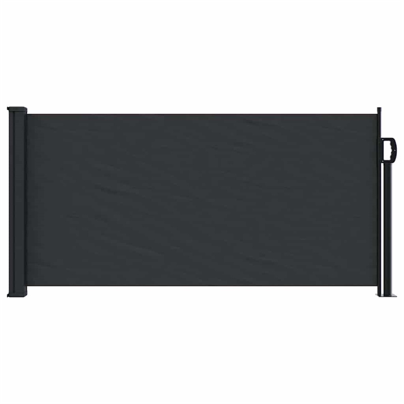vidaXL Retractable Side Awning with PU Coating in Black