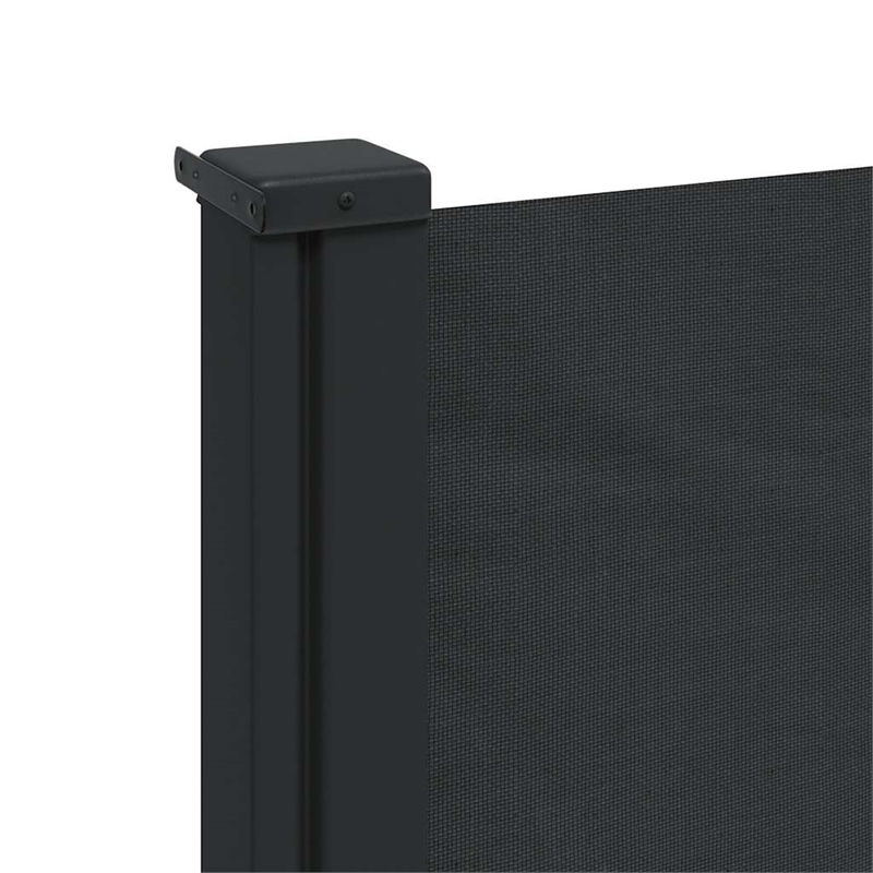 vidaXL Retractable Side Awning with PU Coating in Black