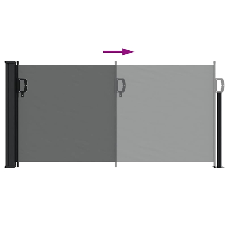 vidaXL Retractable Side Awning in Anthracite
