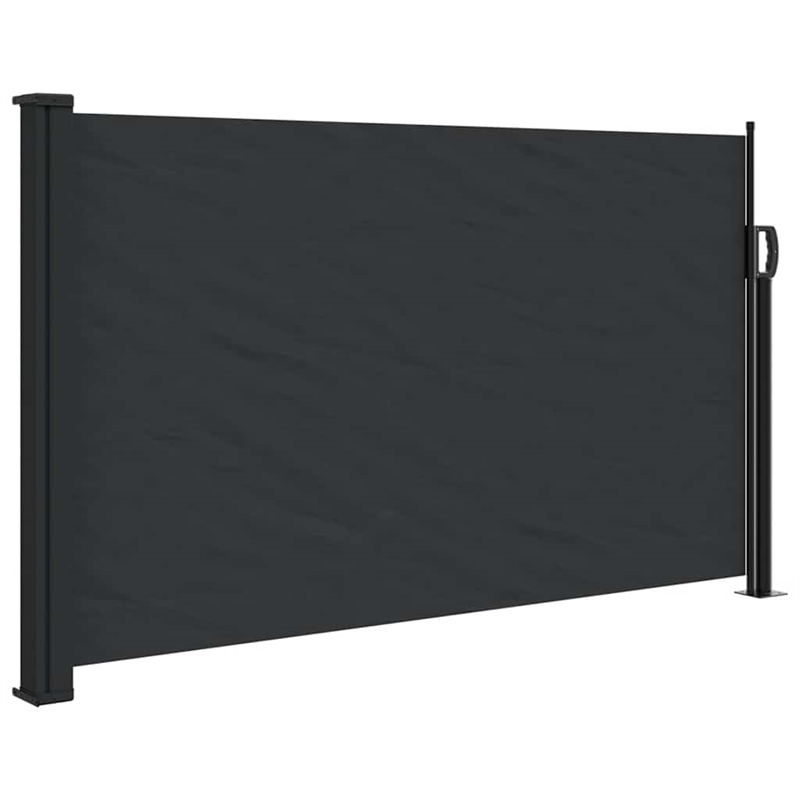 vidaXL Retractable Side Awning in Black