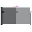 vidaXL Retractable Side Awning in Black