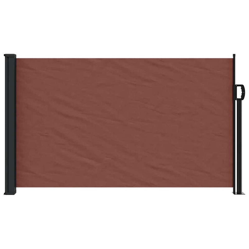 vidaXL Retractable Side Awning with PU Coating in Brown