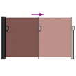vidaXL Retractable Side Awning with PU Coating in Brown