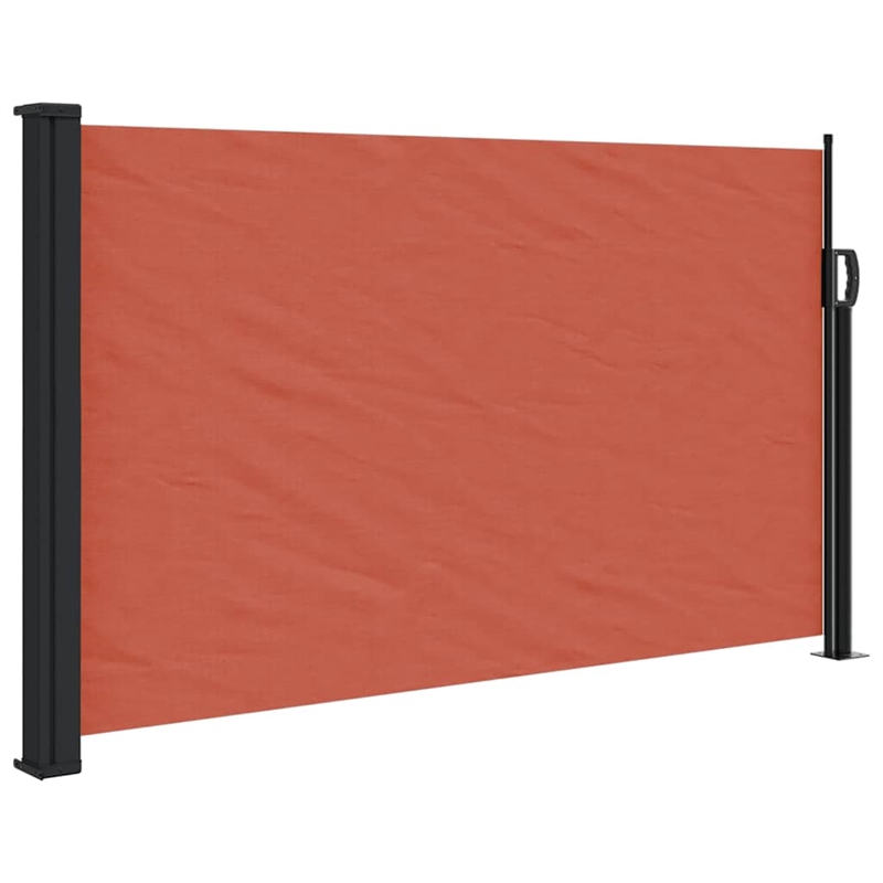 vidaXL Retractable Side Awning with PU Coating in White