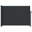 vidaXL Large Retractable Side Awning with PU Coating in Black