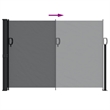 vidaXL Large Retractable Side Awning with PU Coating in Black