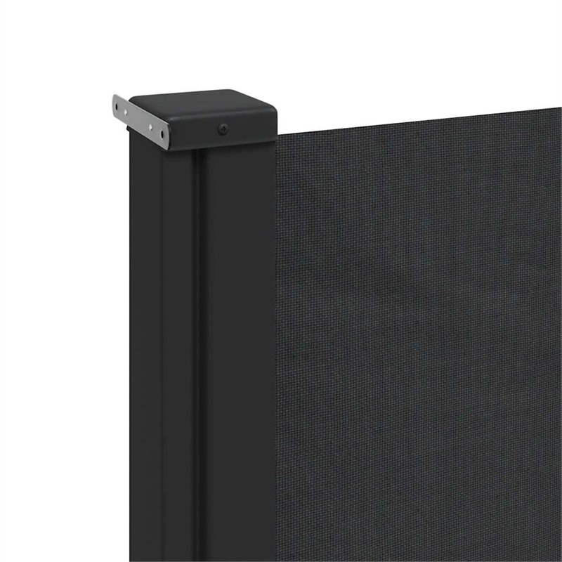 vidaXL Large Retractable Side Awning with PU Coating in Black