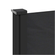 vidaXL Large Retractable Side Awning with PU Coating in Black