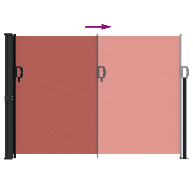 vidaXL Retractable Side Awning with PU Coating in Terracotta