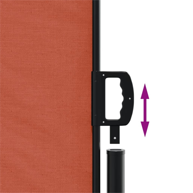 vidaXL Retractable Side Awning with PU Coating in Terracotta