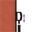 vidaXL Retractable Side Awning with PU Coating in Terracotta