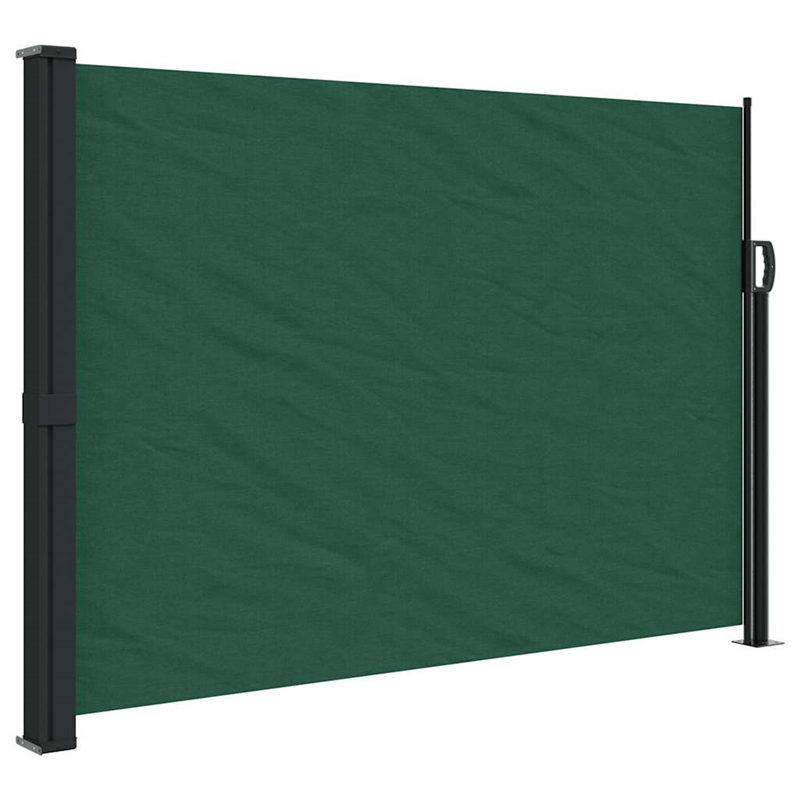 vidaXL Retractable Side Awning in Dark Green