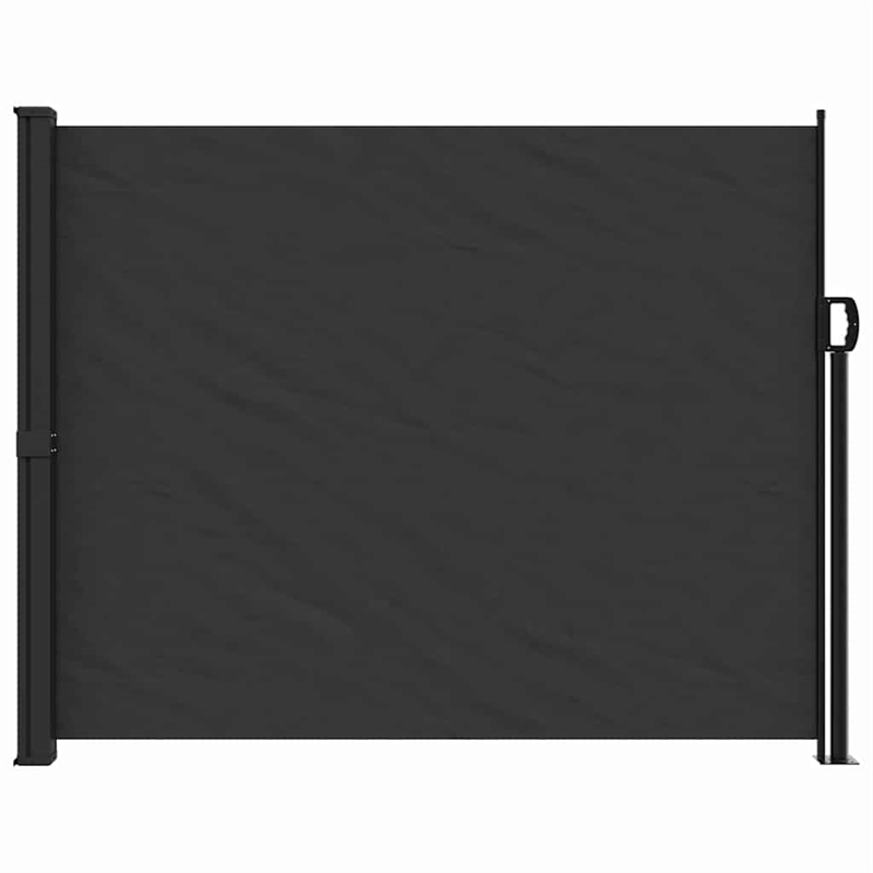 vidaXL Retractable Side Awning with PU Coating in Black