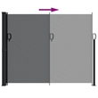 vidaXL Retractable Side Awning with PU Coating in Black